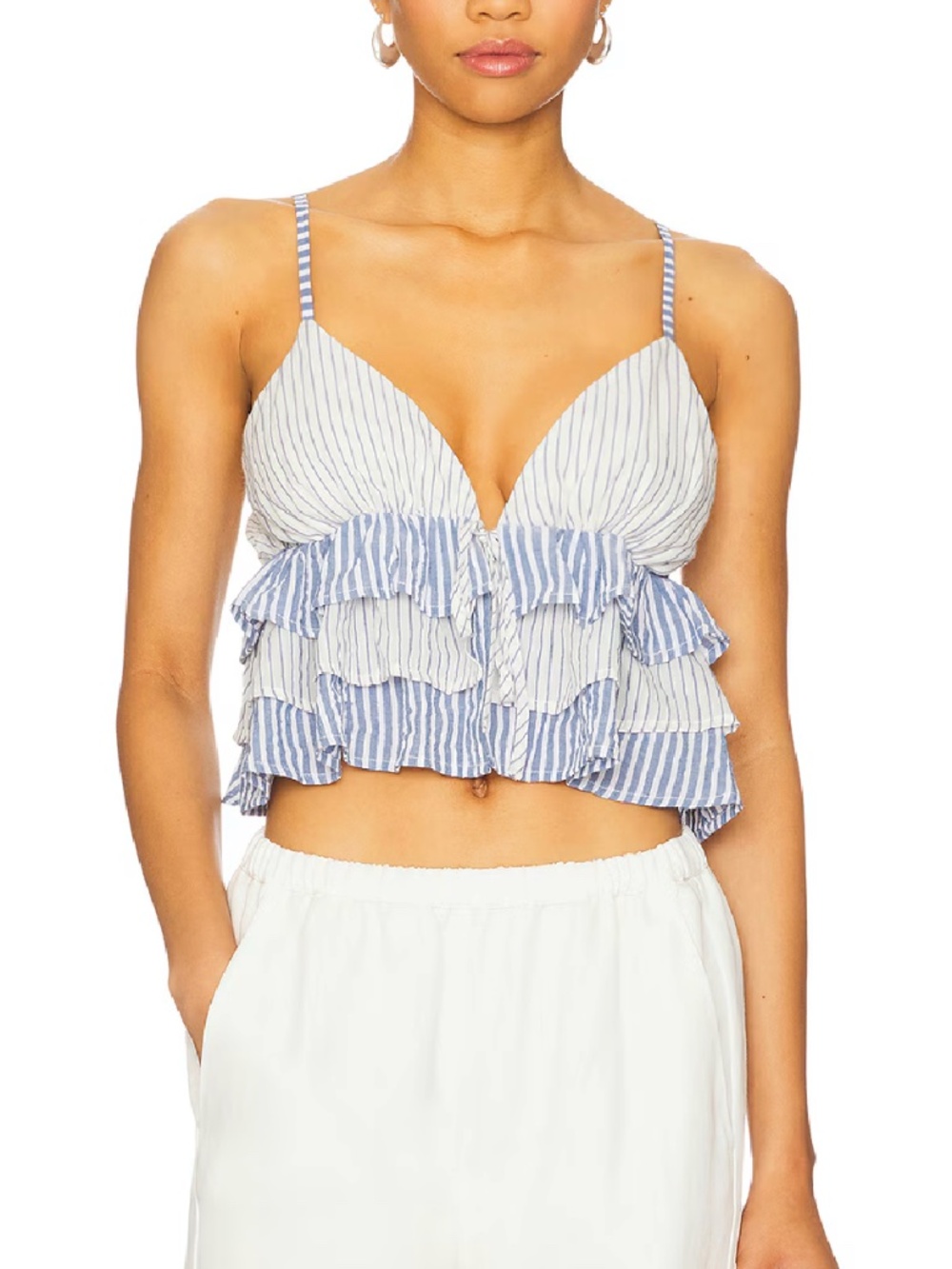 Majorelle Aruba Ruffle Babydoll Top